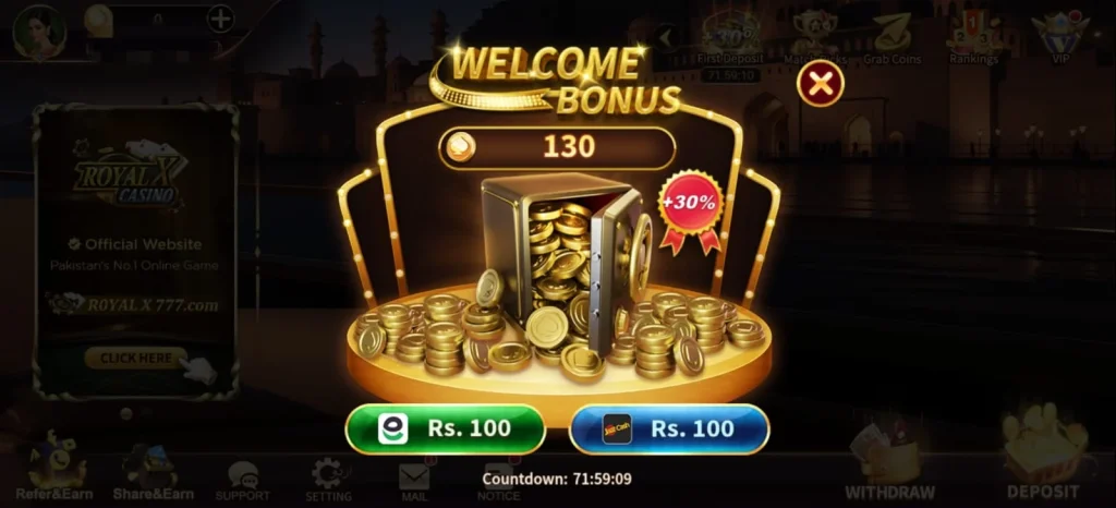Royal X casino reedem coded